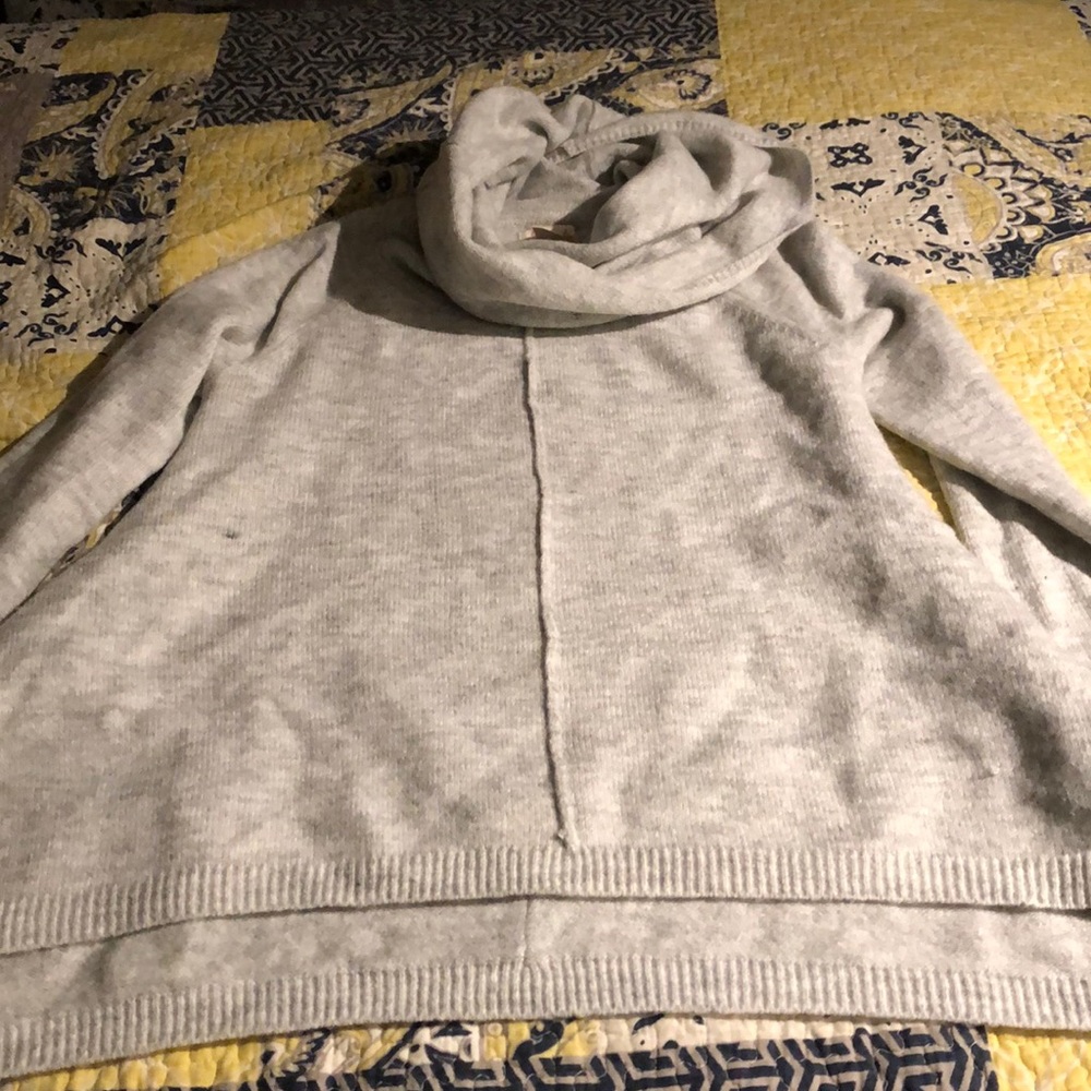 Grey Cowl Neck Sweater